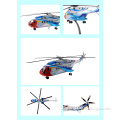 OEM Hotsale Die Cast Alloy Simulation Helicopter Models AC-313 Heavy Helicopt Model in 1/48 Scale with Landing Gear and Stand with All Extra Details